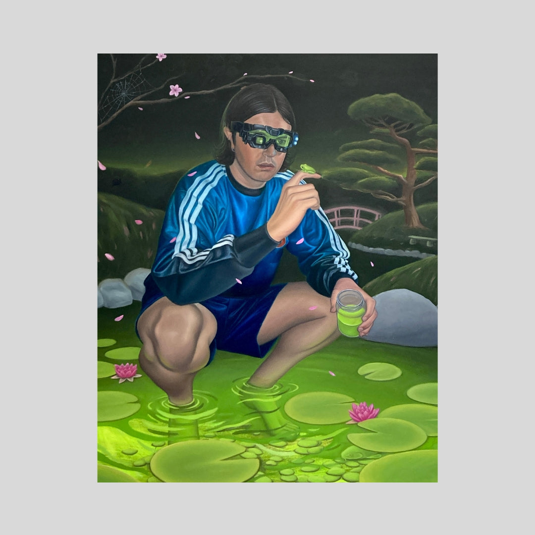 Kevin Judge - Stealing frogs from the Japanese Gardens - Original Artwork