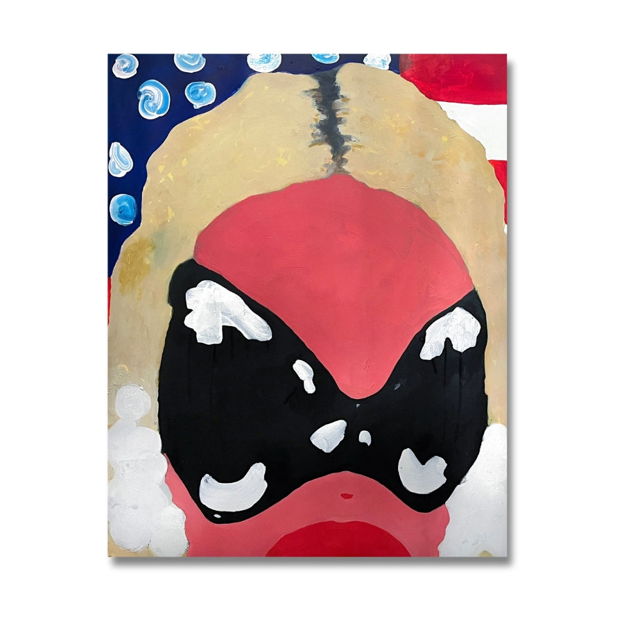 JAK - FLAG WITH A CROSS BUTTERFLY - Original Artwork