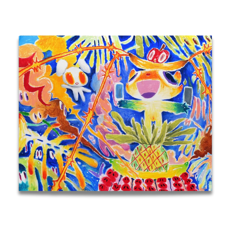 Mila Useche - Trickle-down Attention Economics - Original Artwork