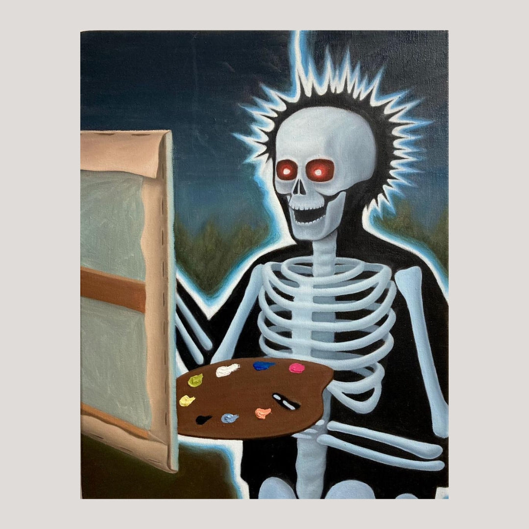 Kevin Judge - Self Portrait Being Struck by Lightening - Original Artwork